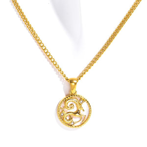 Zodiac Charm Pendant Necklace