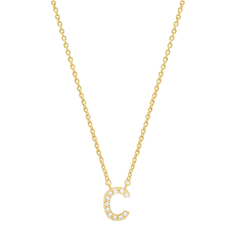 Tiny Dainty Initials Necklace Stella Harte