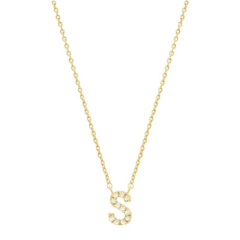 Tiny Dainty Initials Necklace Stella Harte