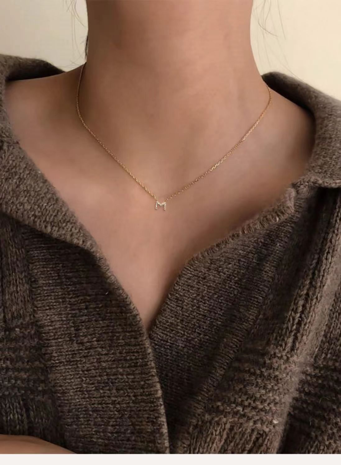 Tiny Dainty Initials Necklace Stella Harte