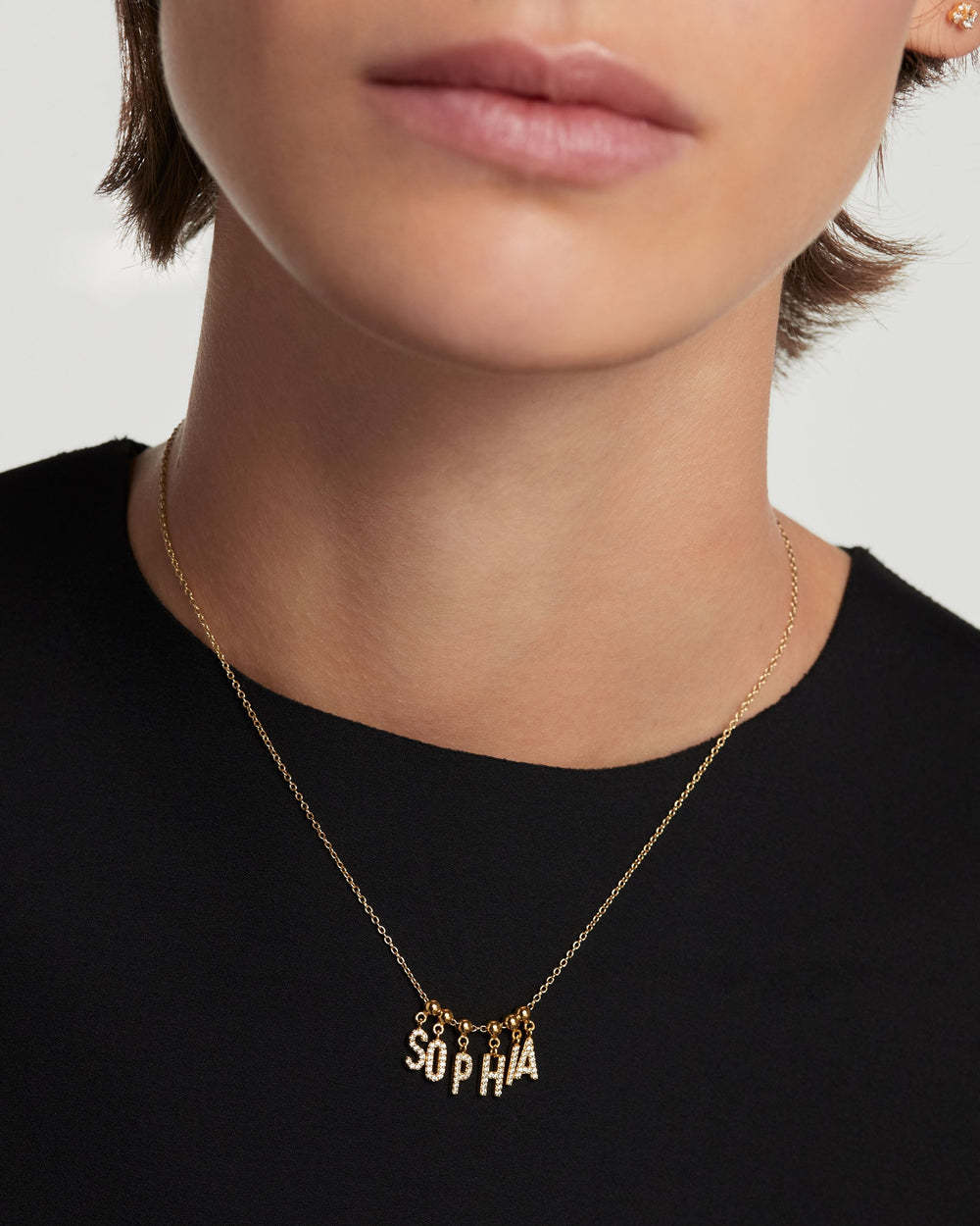 Little Initials Connecting Together Necklace Stella Harte