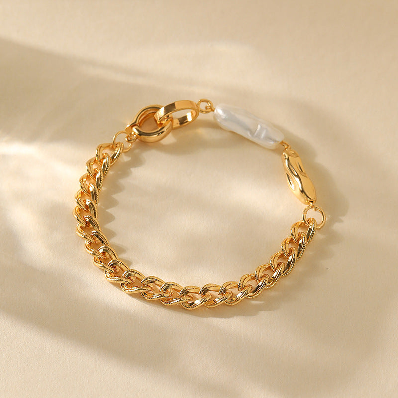 Tangle Pearl Curb Bracelet Stella Harte