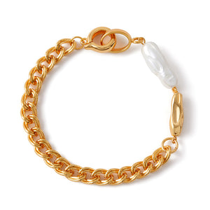 Tangle Pearl Curb Bracelet