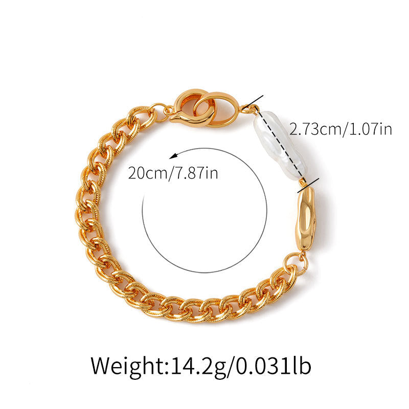 Tangle Pearl Curb Bracelet Stella Harte