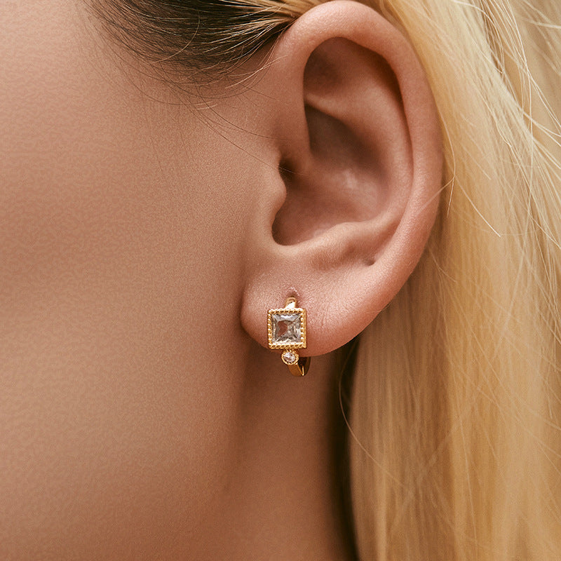Lattice Luxe Huggie Earrings Stella Harte
