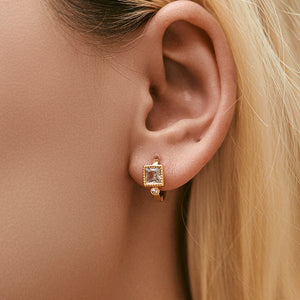 Lattice Luxe Huggie Earrings