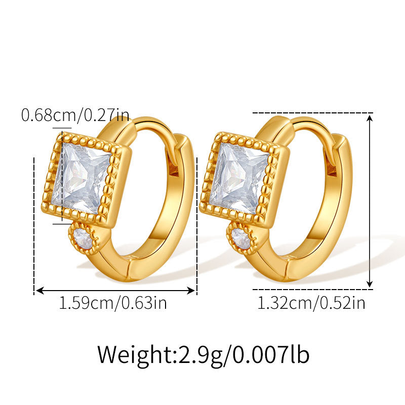 Lattice Luxe Huggie Earrings Stella Harte