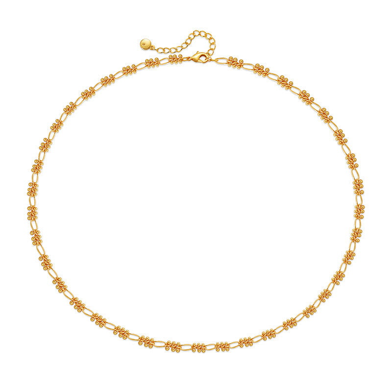 French Minimalist Gold Sphere Necklace Stella Harte