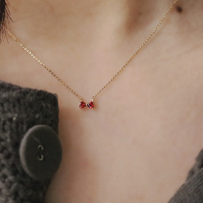 Twin Hearts Bowlace Necklace Stella Harte
