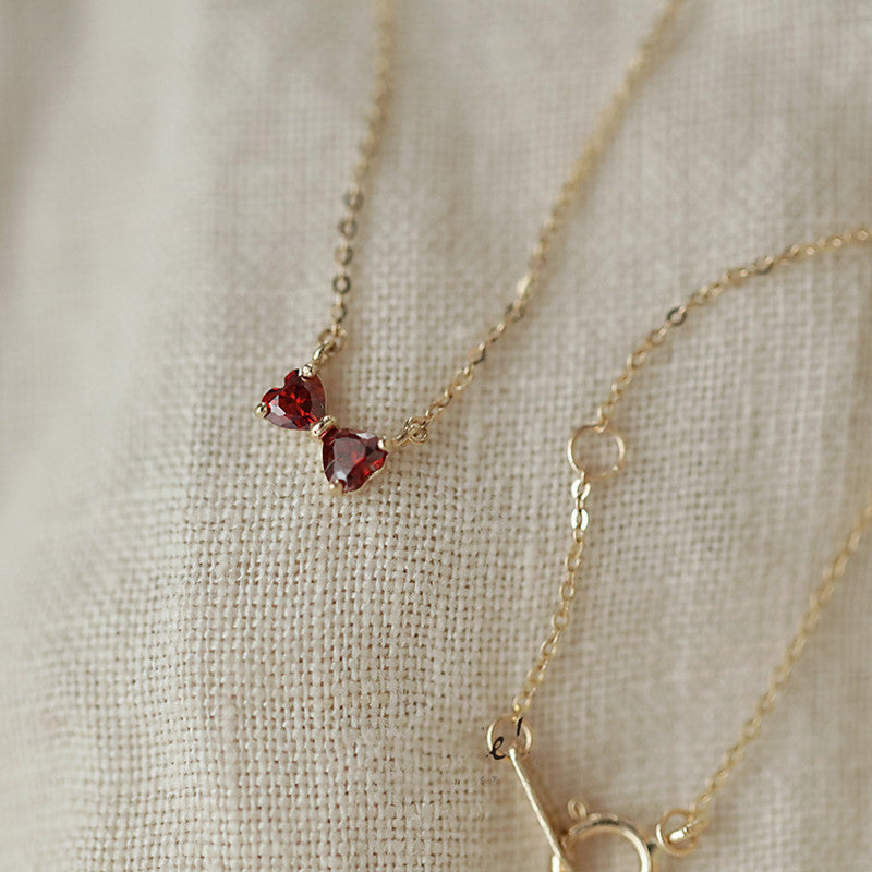 Twin Hearts Bowlace Necklace Stella Harte