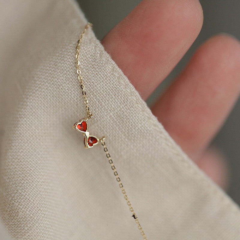 Twin Hearts Bowlace Necklace Stella Harte