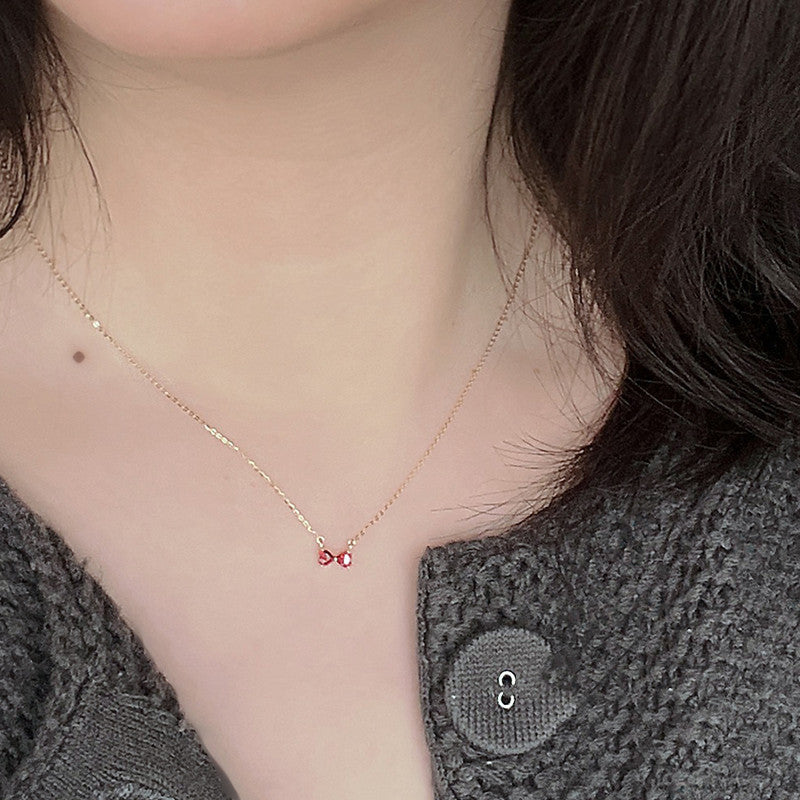 Twin Hearts Bowlace Necklace Stella Harte