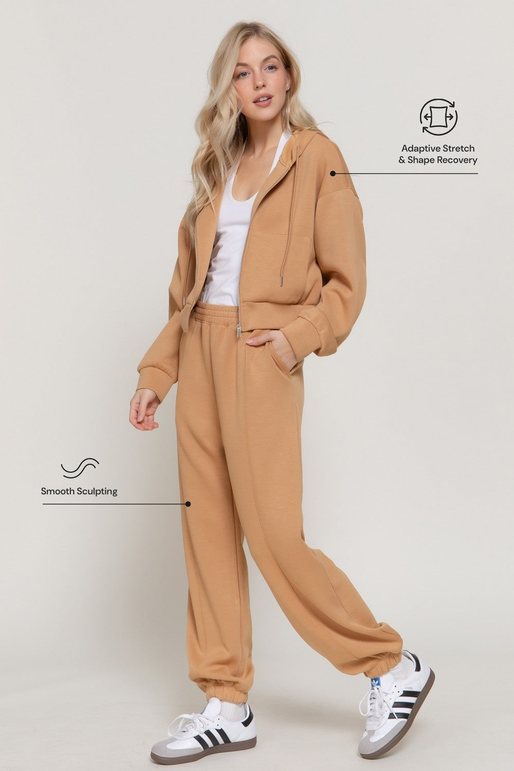 Long Slv Soft Scuba Hoodie Jacket