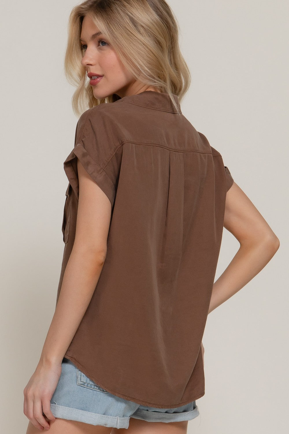 Dolman Short Slv Tencel Shirt