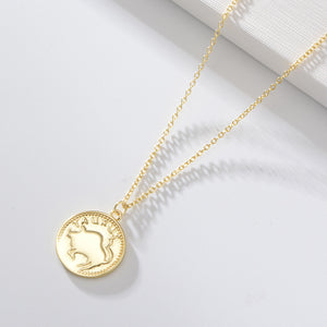 Gilded Zodiac Coin Serenade Necklace
