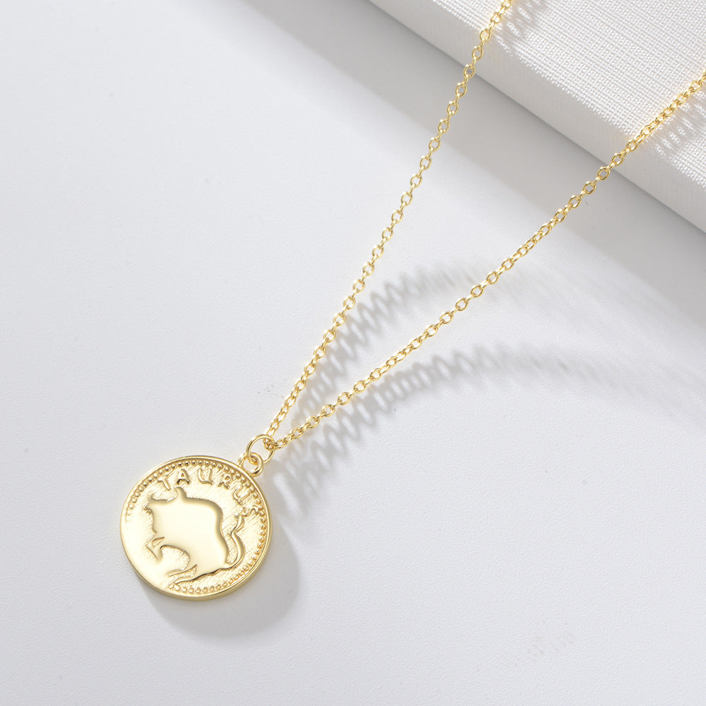 Gilded Zodiac Coin Serenade Necklace