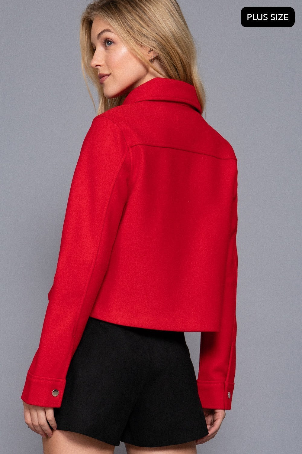 Long Sleeve Closure Soft Felt Jacket