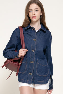 Long Sleeve Denim Shacket