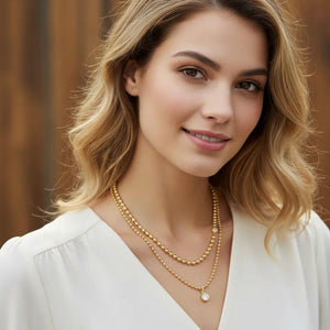Beaded Sparkle Cascade Necklace