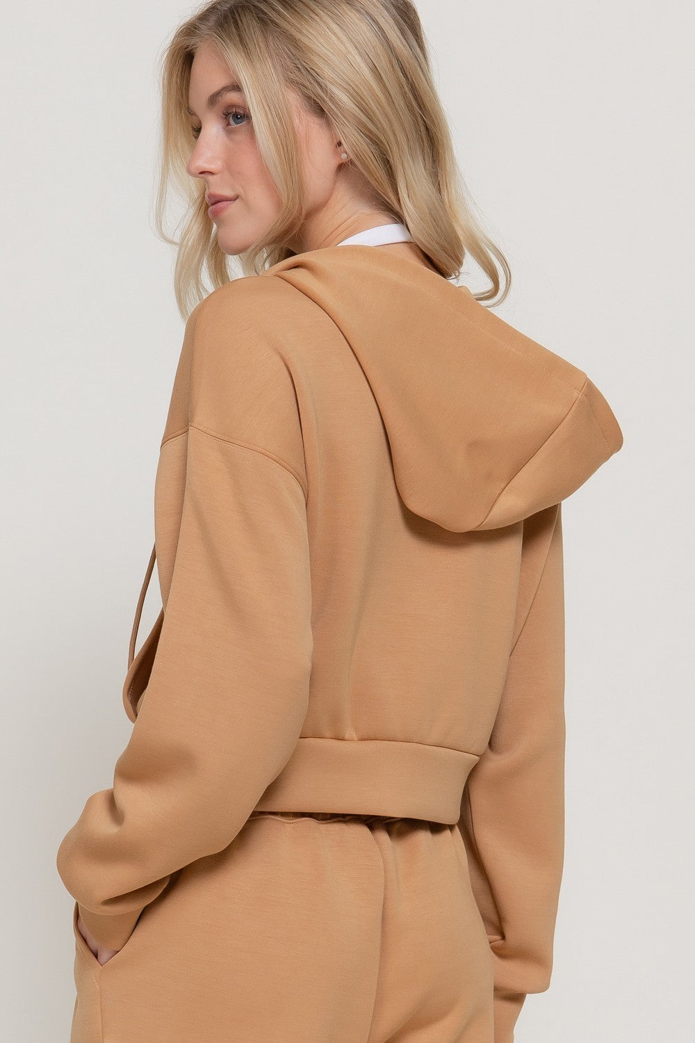 Long Slv Soft Scuba Hoodie Jacket
