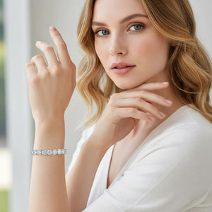 Square Tennis Eternity Bracelet