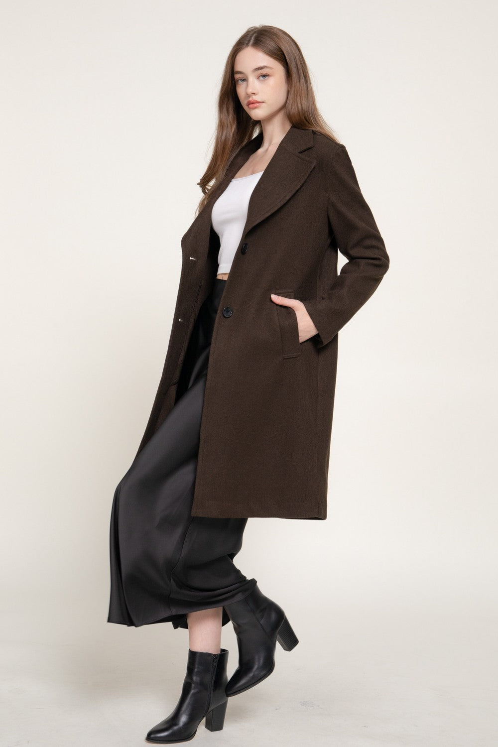 Long Sleeve Soft Long Coat