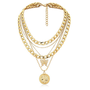 Golden Divinity Layered Necklace