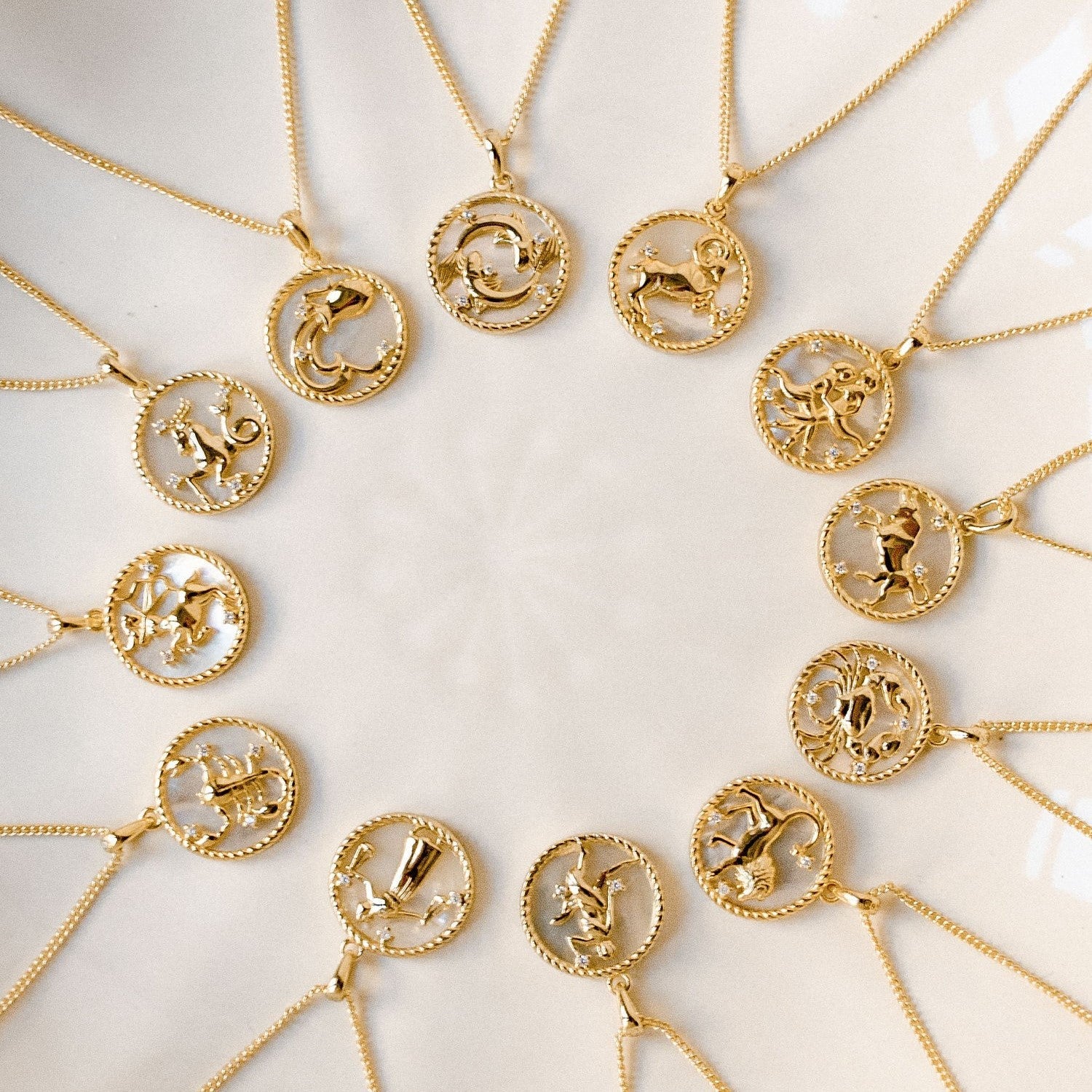 Zodiac Charm Pendant Necklace Stella Harte
