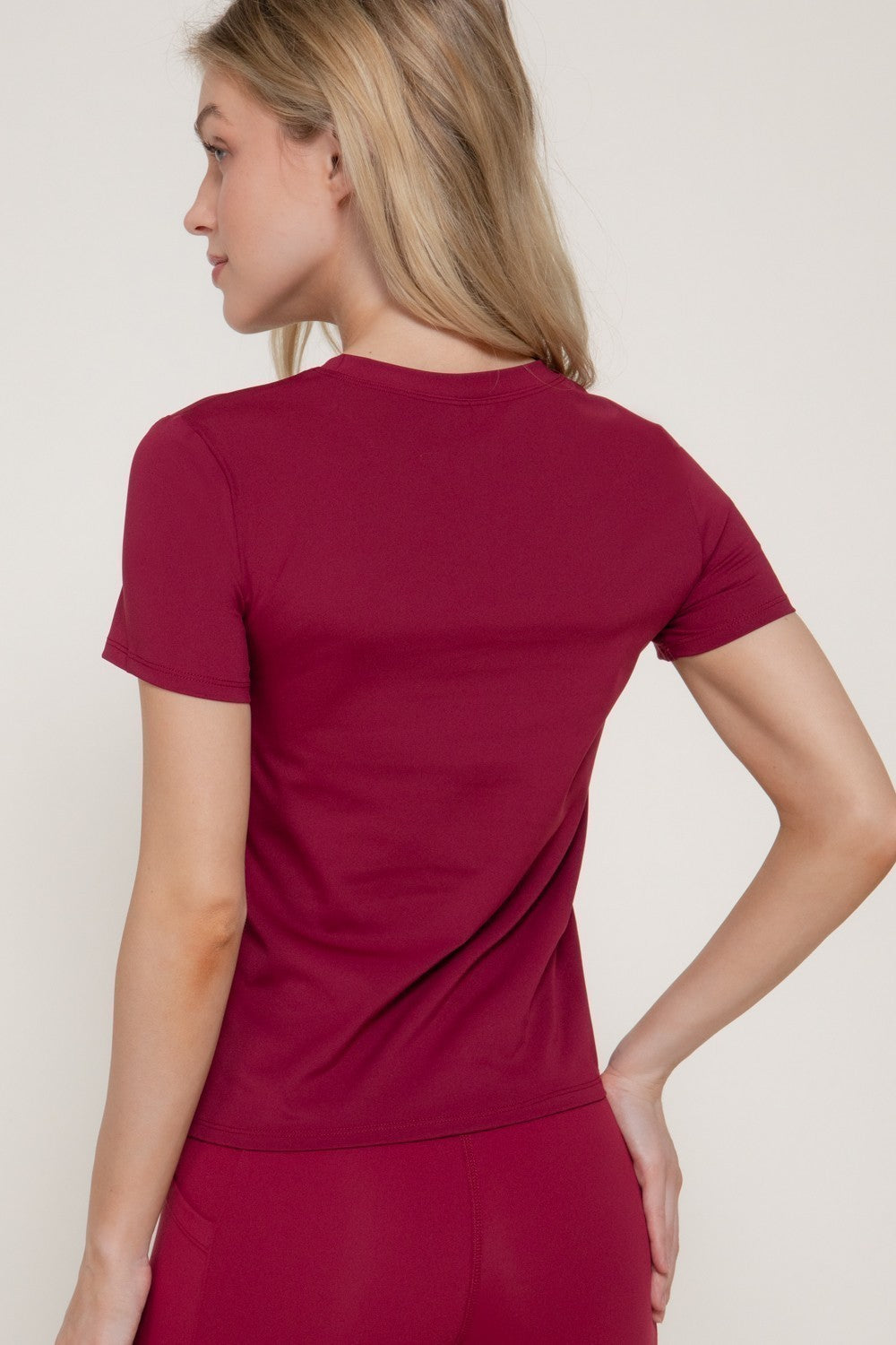 Short Sleeve Side Seam Workout Top