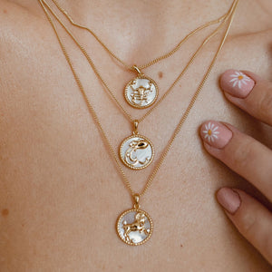 Zodiac Charm Pendant Necklace