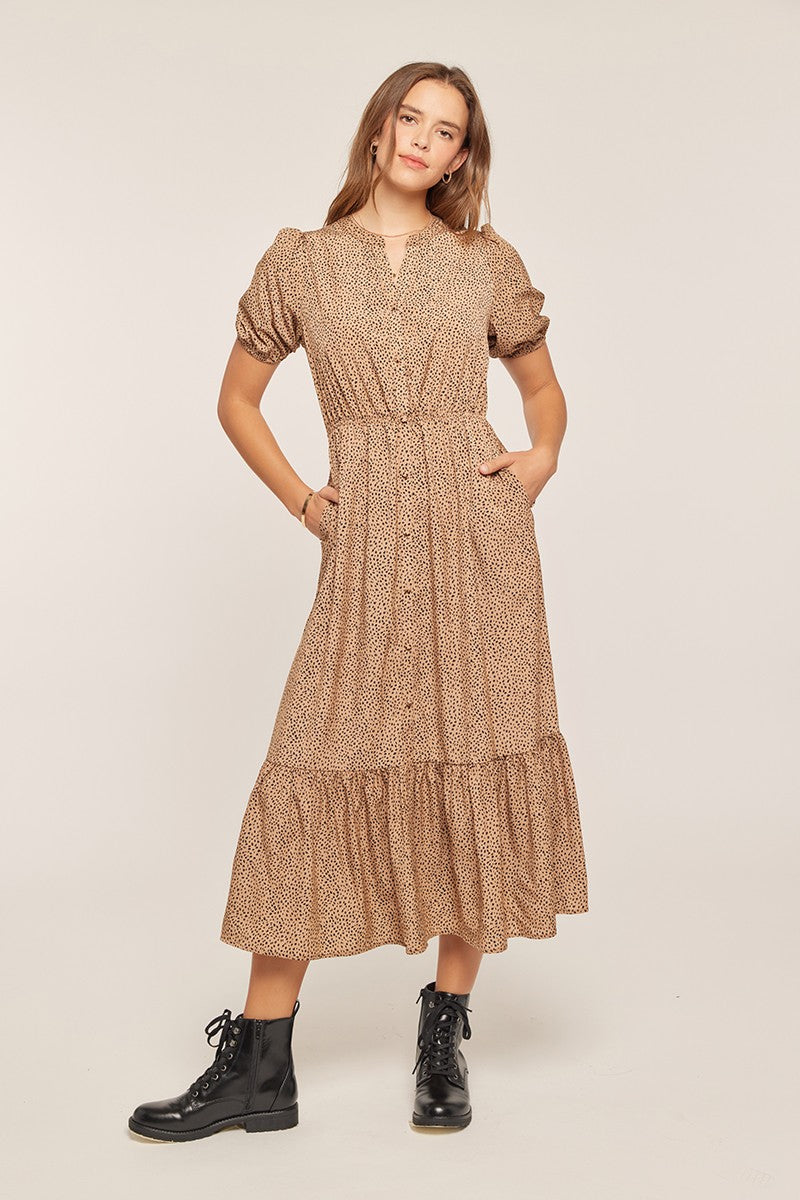Printed Button Down Dress