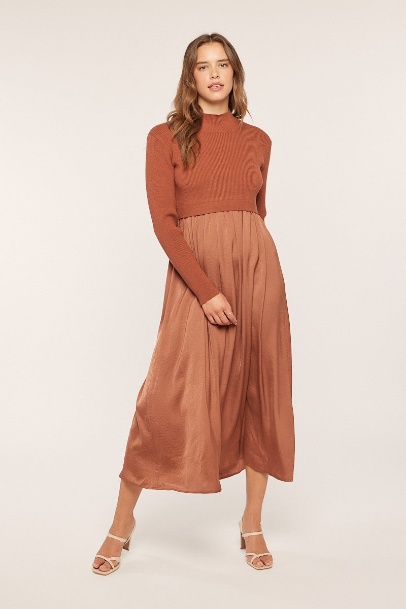 Mixed Media Sweater Dress