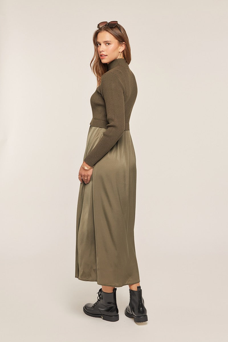 Mixed Media Sweater Dress