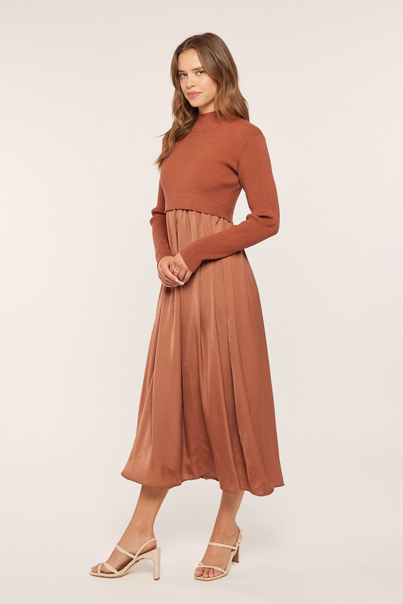 Mixed Media Sweater Dress