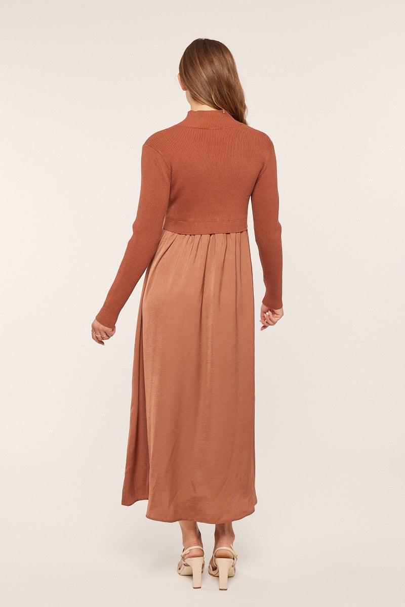 Mixed Media Sweater Dress