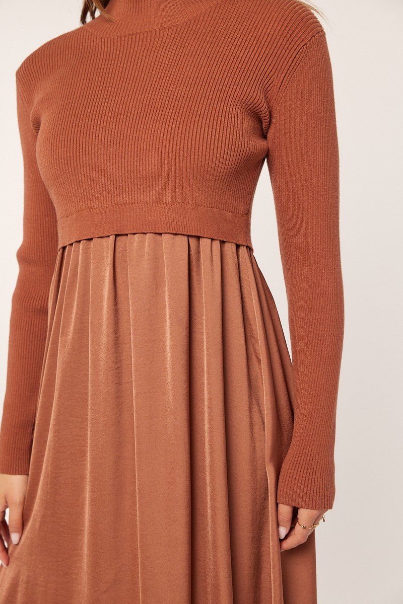 Mixed Media Sweater Dress