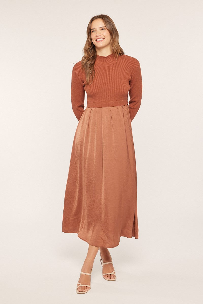 Mixed Media Sweater Dress
