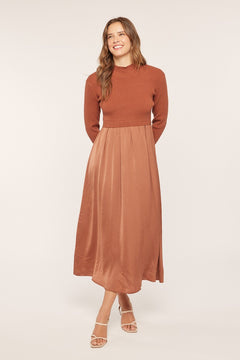 Mixed Media Sweater Dress