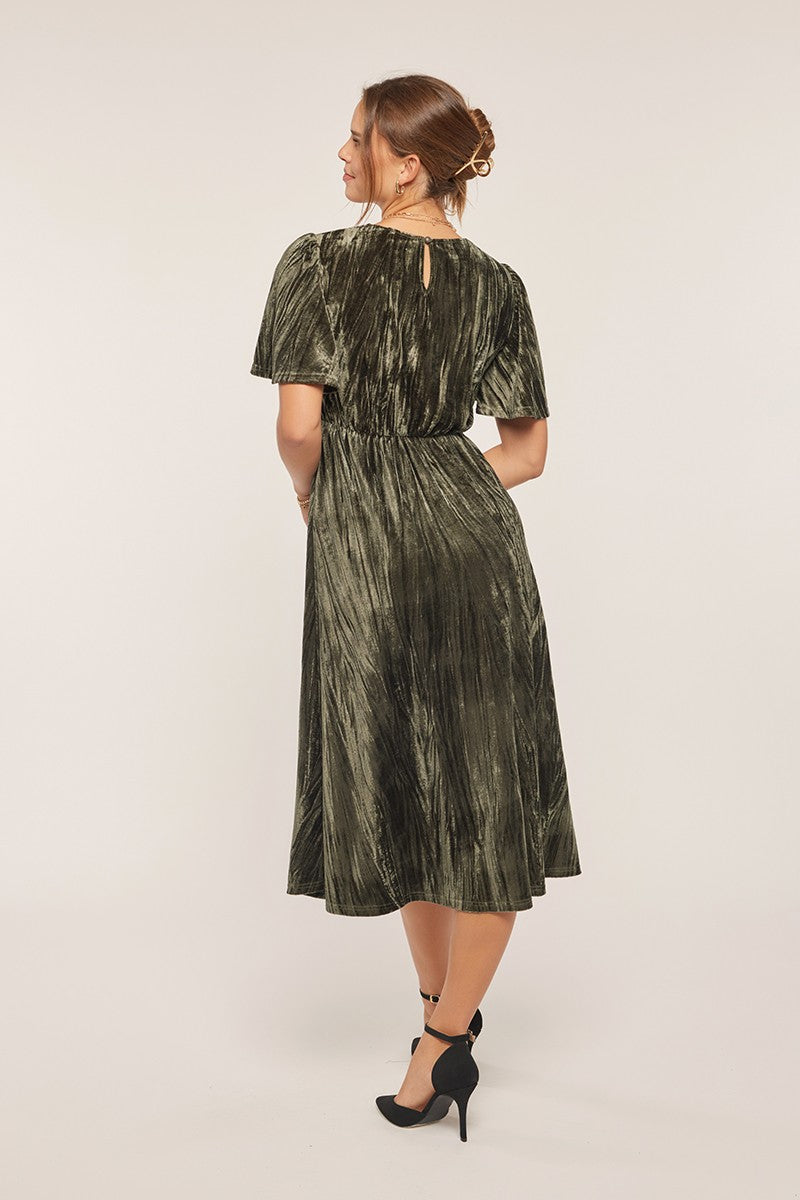 Classic Velvet A-line Dress Plus Size