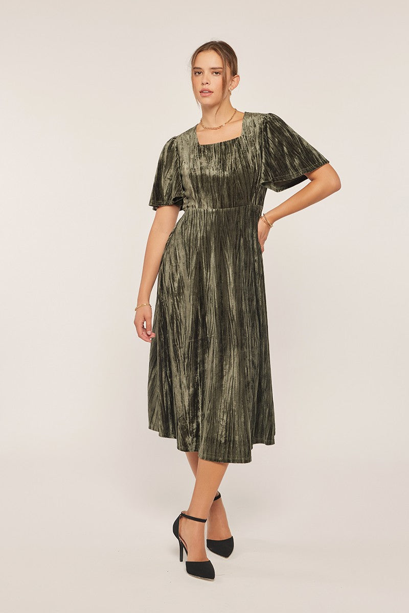 Classic Velvet A-line Dress Plus Size