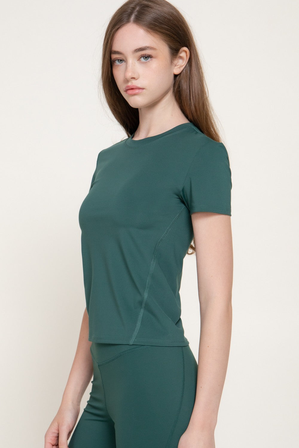 Short Sleeve Side Seam Workout Top