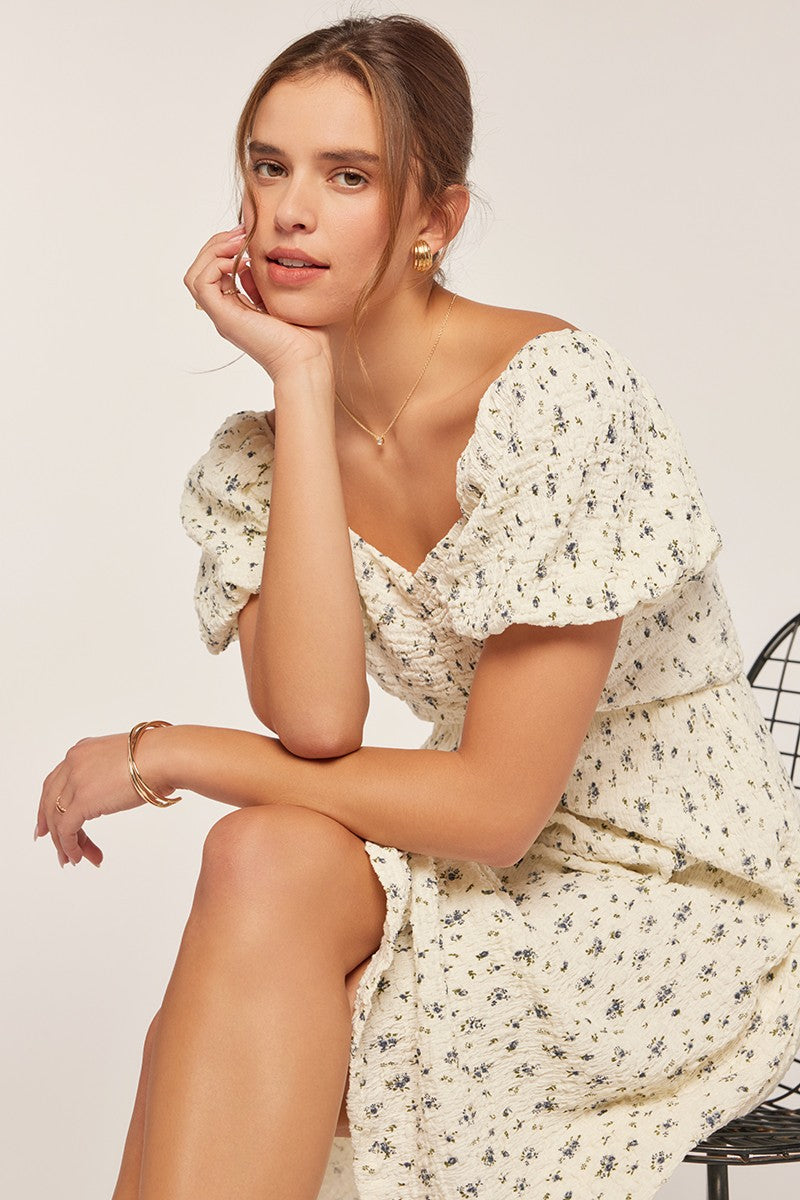 Floral Sweetheart Midi Dress