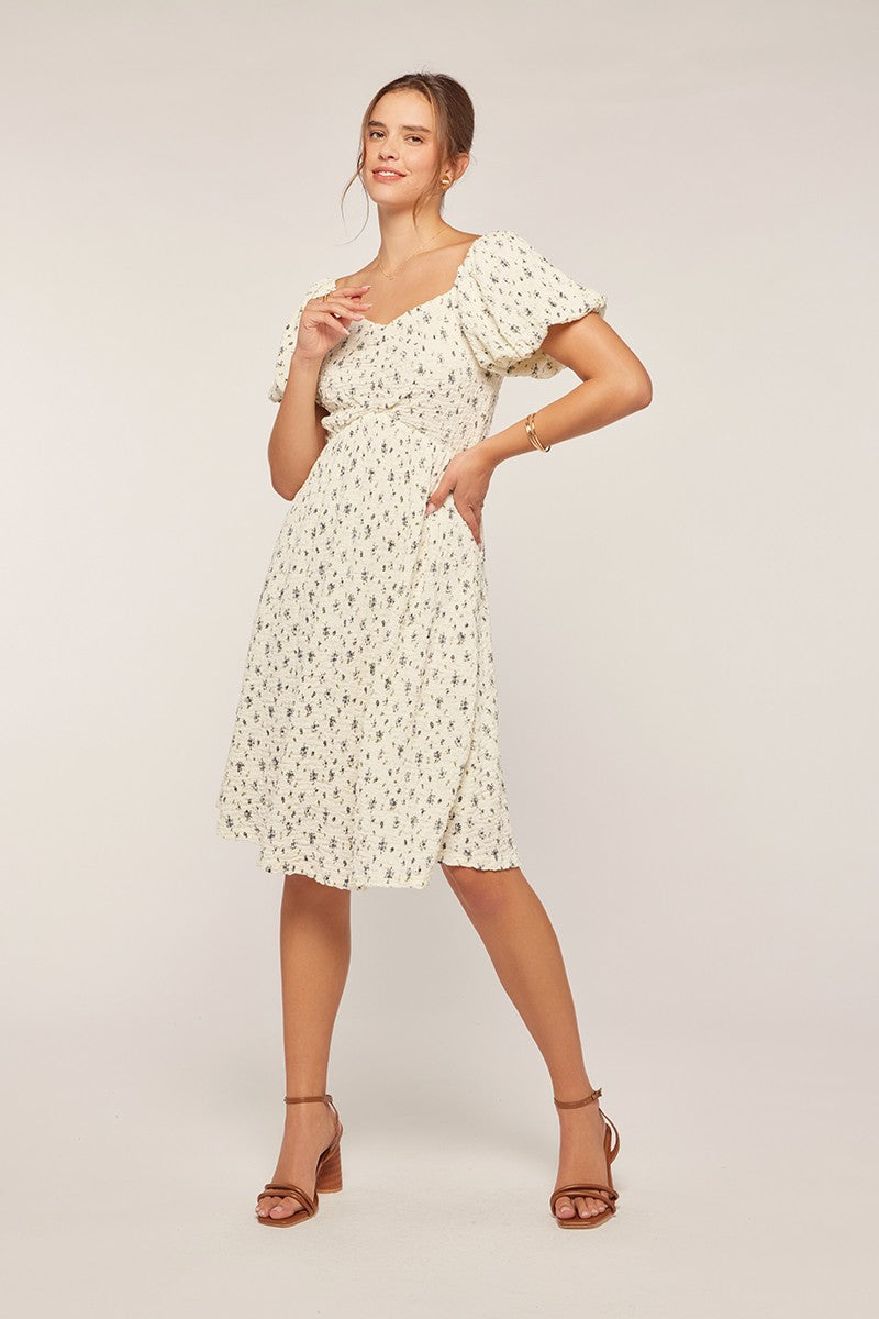 Floral Sweetheart Midi Dress