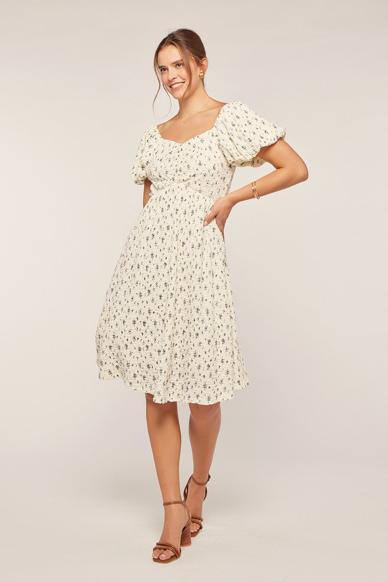 Floral Sweetheart Midi Dress