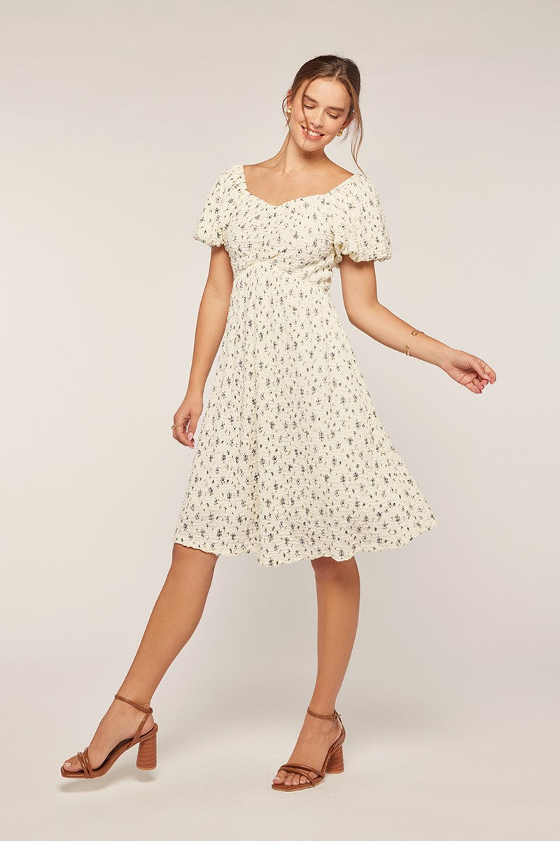 Floral Sweetheart Midi Dress