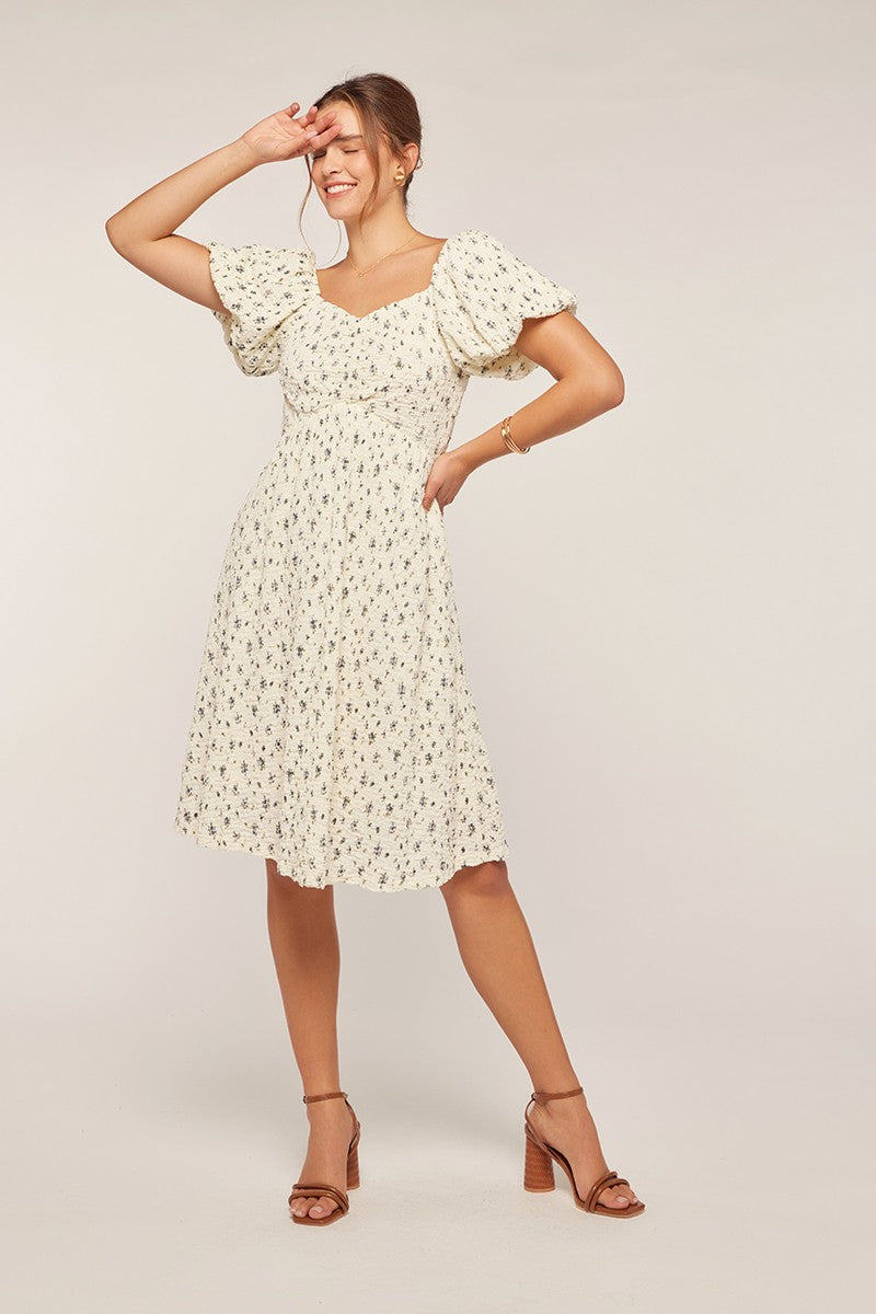 Floral Sweetheart Midi Dress