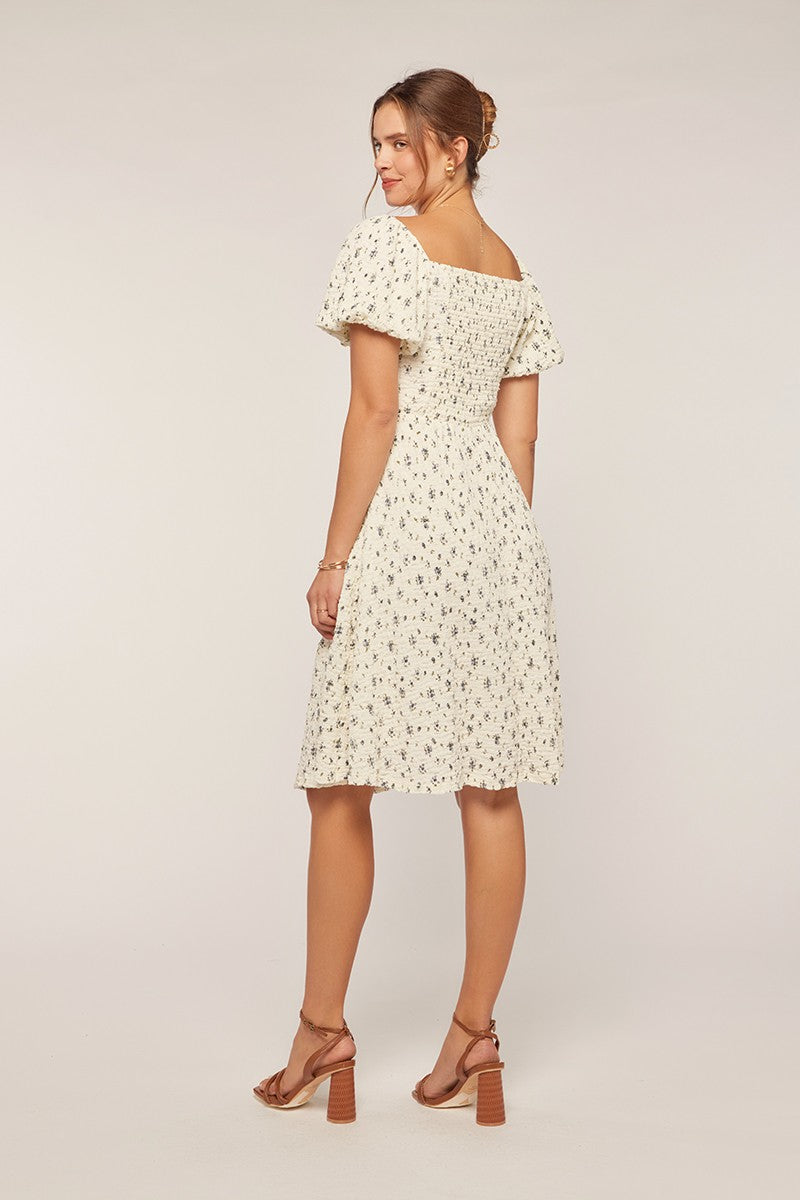 Floral Sweetheart Midi Dress