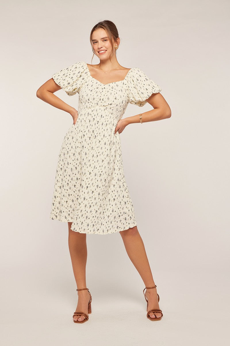 Floral Sweetheart Midi Dress