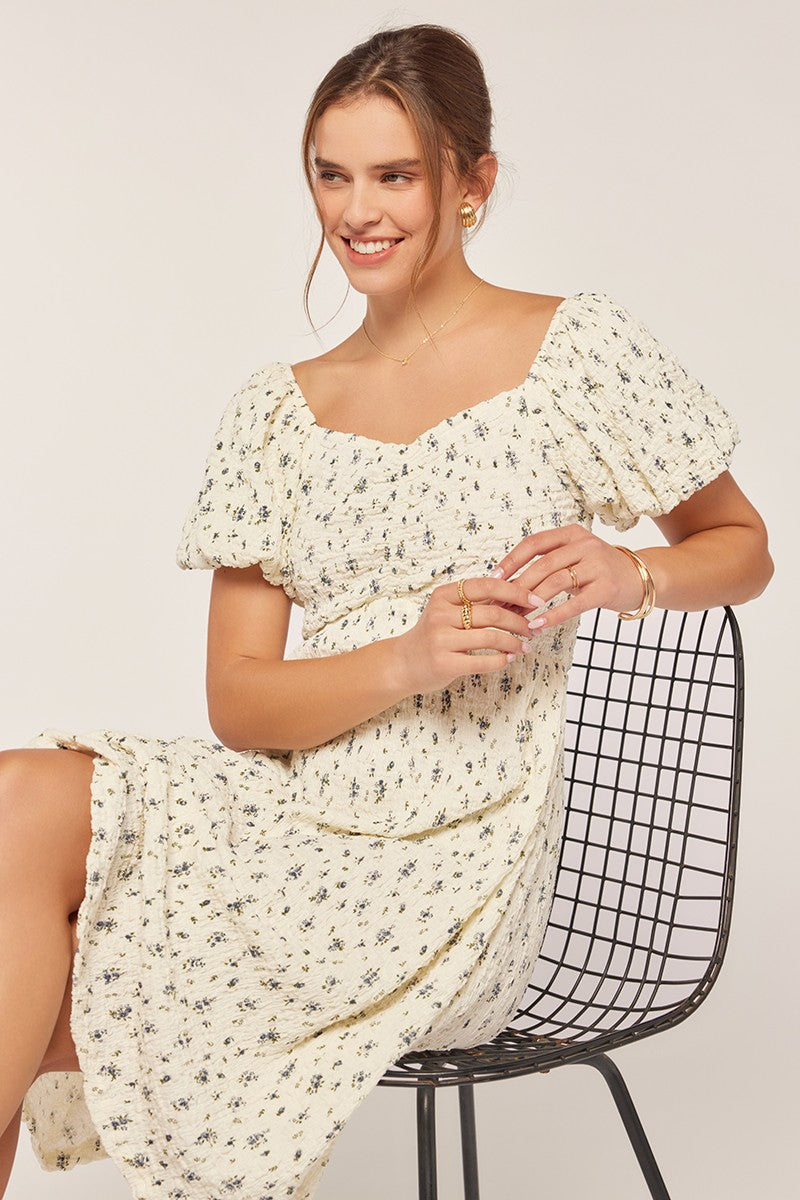 Floral Sweetheart Midi Dress