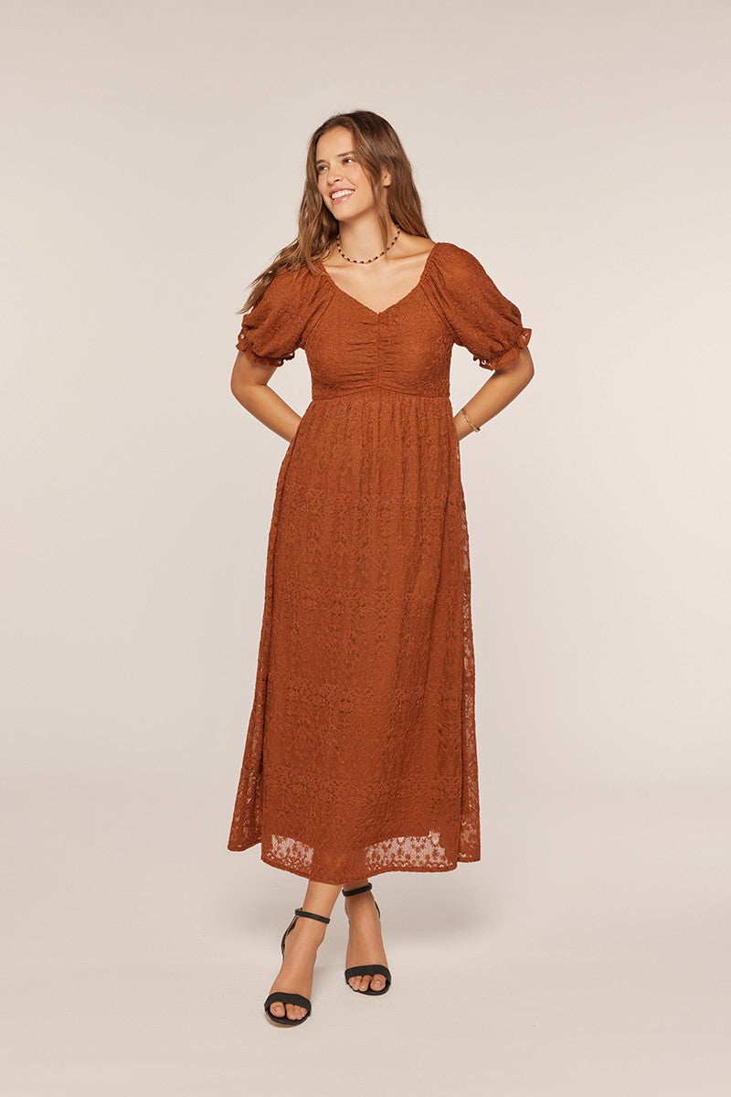 Embroidered Mesh Dress